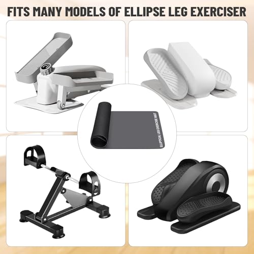 Image of Under Desk Elliptical Mat - Non-Slip Exercise Equipment for Peloton Bike, Small Exercise Mat for Desk Workout Equipment