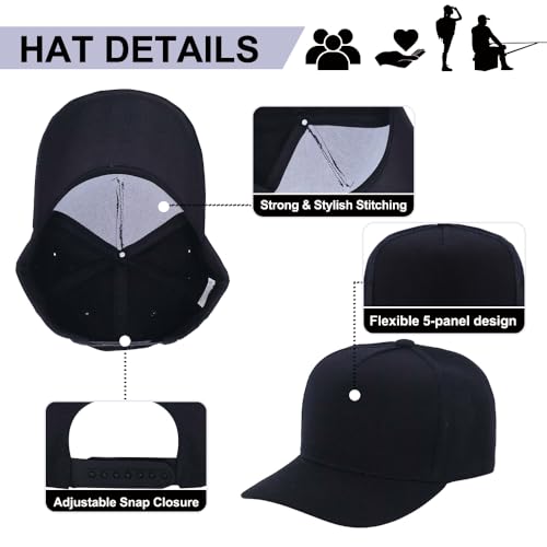 Image of 12 Pack Seamless Baseball Caps Wholesale Bulk - No Center Seam, DIY Friendly, Adjustable Breathable Lightweight for Men Women