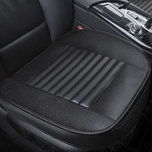 シートカバー 車用 防水 軽自動車 高級PUレザー 座布団 クッション マット 通気 滑り止め 汎用 運転席 助手席 座席シート カーマット (ブラック-Bタイプ) [並行輸入品]