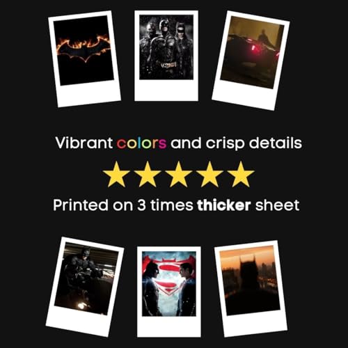 Image of Funk You Store Batman Poster | Batman Mini Poster Kit (Set of 15) | DC Batman, Batmobile, Polaroids Sized (8 x 6 cm) Posters for Phone Accessories, Bedroom, Office, room decoration (Batman)