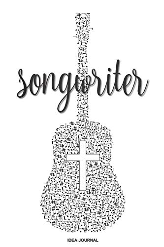 SONGWRITER IDEA JOURNAL: Christian Songwriting 6x9 Blank Tab Lyric Music Notes Book for Guitar Players with Guitar and Cross image 3