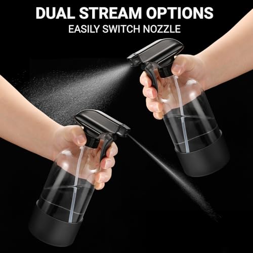 3 Pzas Botella Spray Vidrio 500ml Negra con Funda miniatura 2
