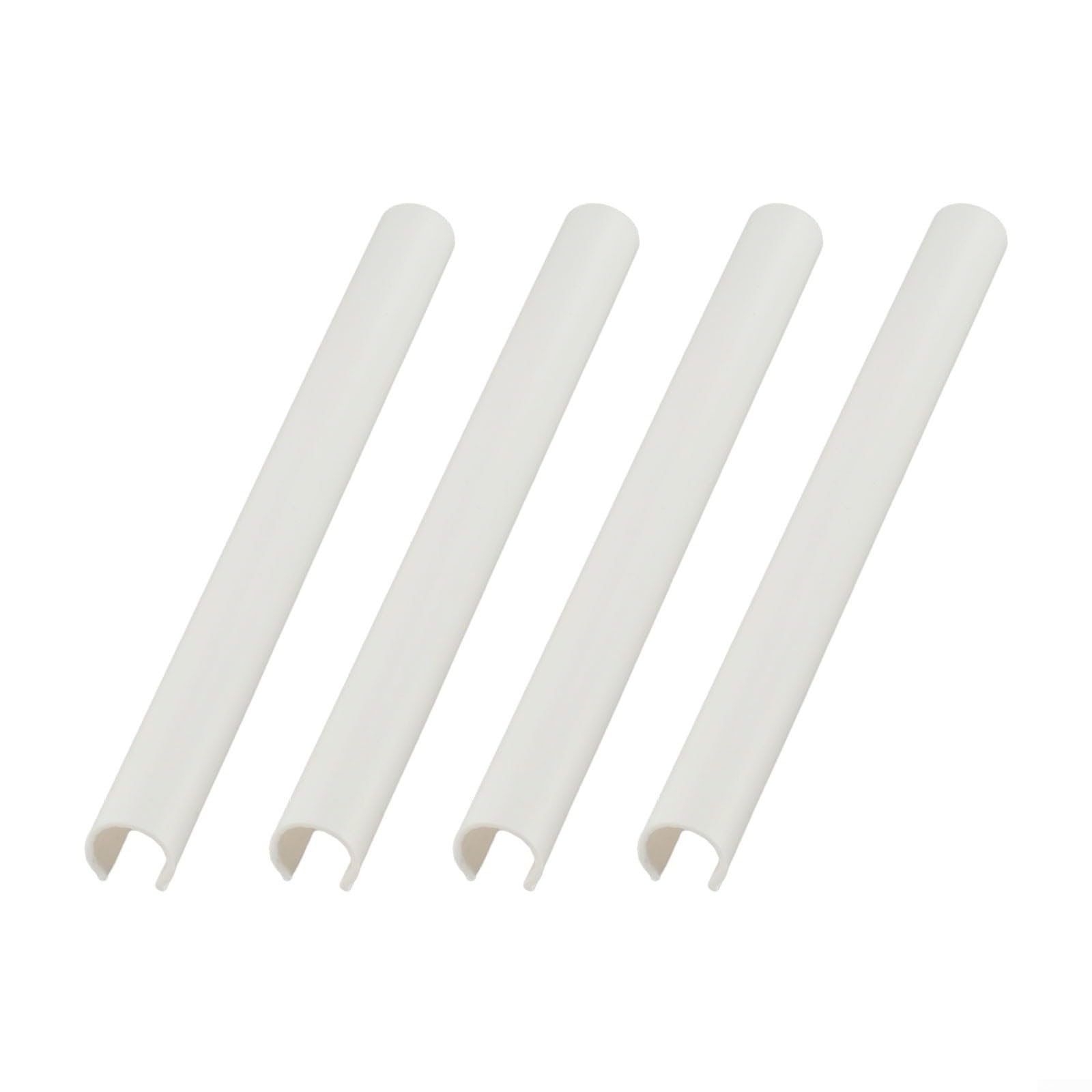 EXTRWORY 4Pcs Radiator Pipe Covers,15Mm Thickened Radiator Sleeves Plastic Pipe Central Heating Clip On Covers(White-200mm)