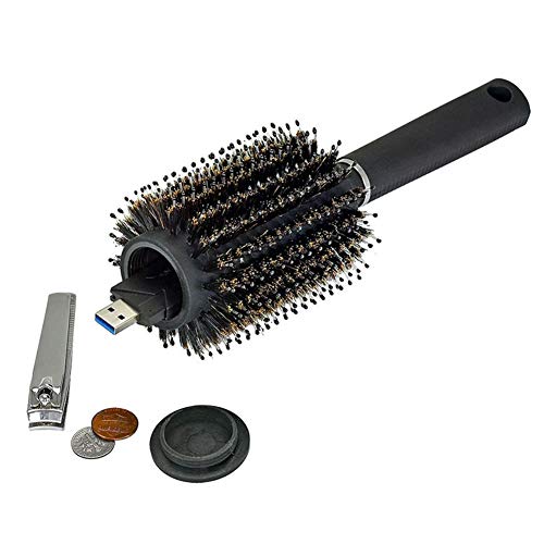shlutesoy Hair Comb Roller Comb Shape Portable Pill Medicine Money Storage Box Case