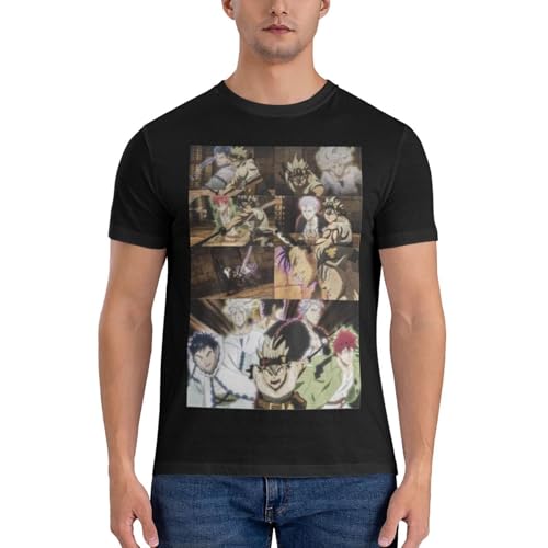 Bl-ack Clover T-Shirt Men's Cotton Short Sleeve T-Shirts, Fashion Breathable Tops Tee2