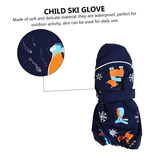 Yardwe 2 Pares luvas de esqui infantil luvas de esqui para crianças manter luvas quentes luvas para