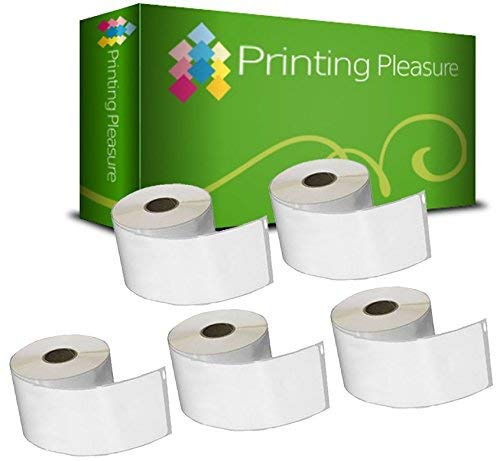 Printing Pleasure 5x Compatibile Rotolo 11352 25mm x 54mm Etichette adesive (Etichetta per rotolo: 500) per Dymo LabelWriter 4XL 450 400 330 320 310 Twin Turbo Duo Seiko SLP 450 400 200 120 100 Pro