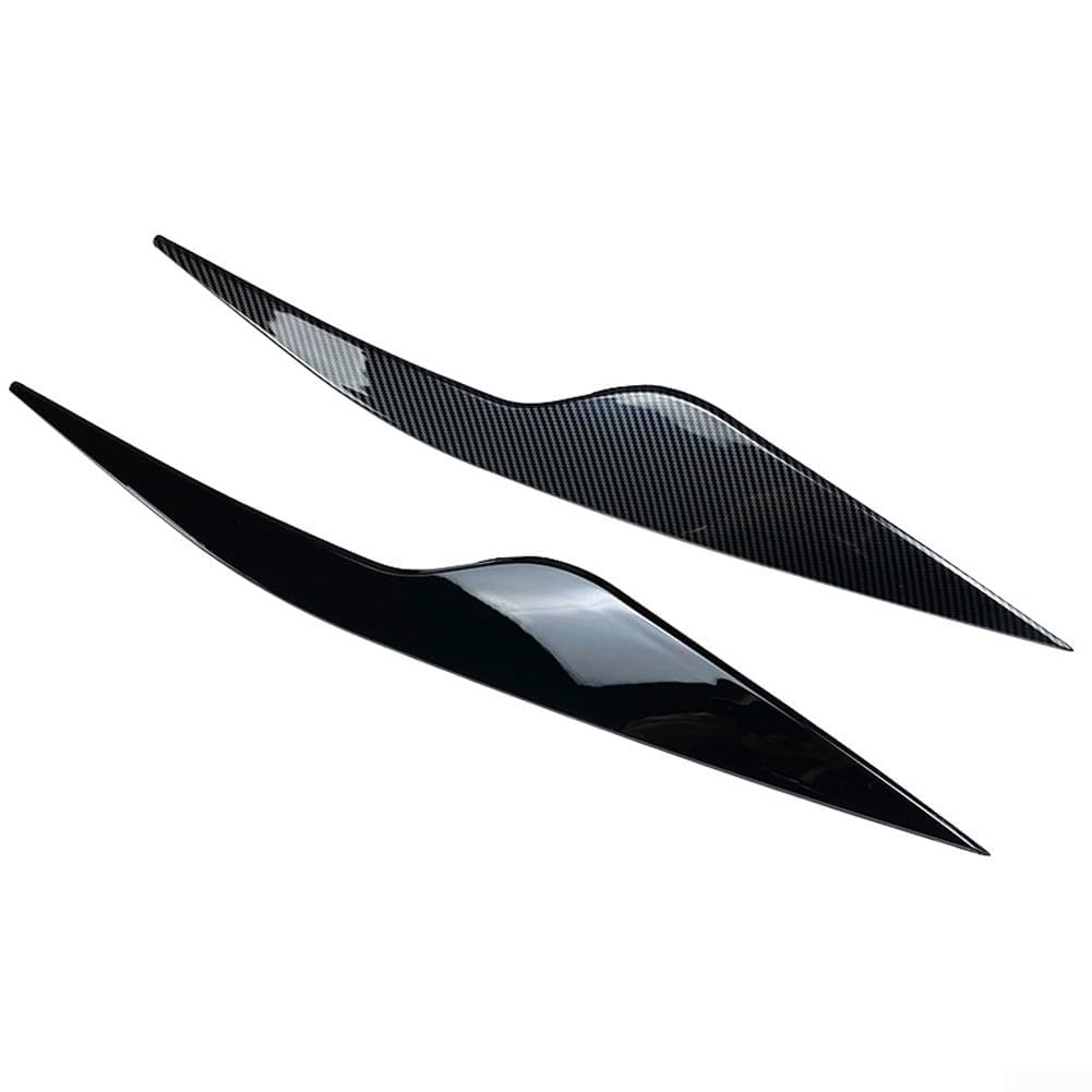 Palpebre Faro Sopracciglia Trim in fibra di carbonio nero ABS modanatura esterna per Ford Focus MK2 2008-2011