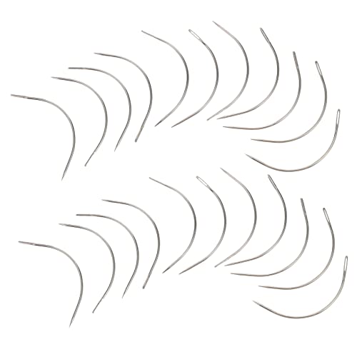 HAPINARY Curved Sewing Needles for Upholstery 100pcs c Needles for Handmade Hair Sewing Thread Included Compact Portable Great for Quilting and Craft Projects