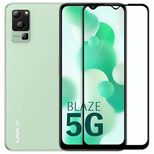 Image of DD SON Premium HD+ Tempered Glass Screen Protector Guard Compatible For Lava Blaze 5G Edge to Edge Coverage With Easy installation kit for Smartphone
