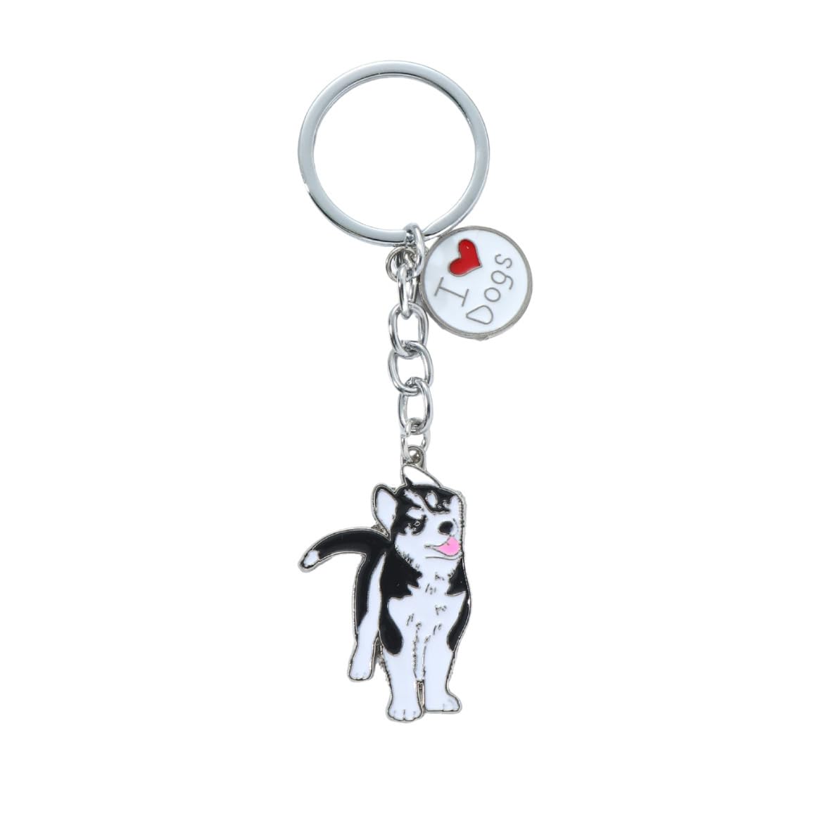 Cute Dog Keychain for Pet Lovers,Animal Themed Padent for Women & Men Bag Purse Backpack Decoration Accessories_Husky