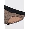 Warners-Womens-Blissful-Benefits-No-Muffin-Top-3-Pack-Hipster-Panties Warner's Women's Blissful Benefits No Muffin 3 Pack Hipster Panties, Black/Toasted Almond/lace dot Print, L