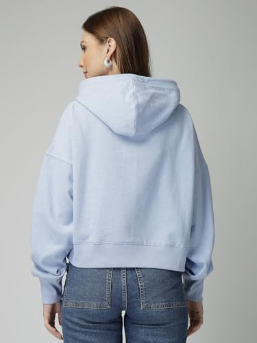 Image of Unifirnge Casual Wear Solid Crop Zipper Jacket Hooded Neck Full Sleeves Hoodie for Women Hoodies Women Stylish Sweater for Woman Stylish Cotton Blend Fleece Hoodie Winter wear Hood Regular Fit