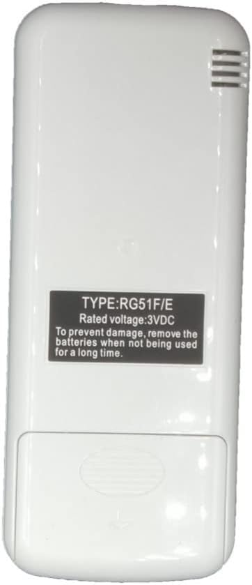 Tilbage view of the Generic RG51F/E remote control showing battery compartment