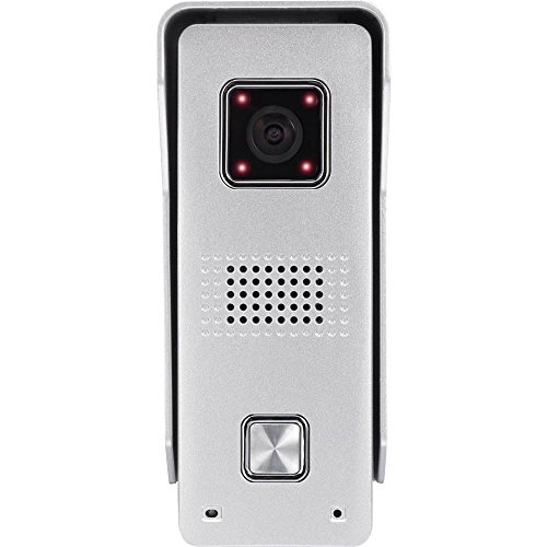 Preisvergleich Produktbild Basetech IP-Video-Türsprechanlage WLAN, LAN, Kabelgebunden, Kabellos Außeneinheit 1 Familienhaus Silber