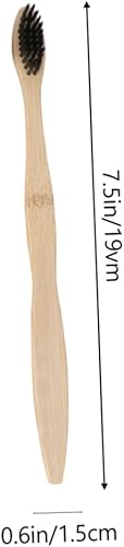 Miniatura 4 de Healeved Juego de cepillos de dientes de bambú de 10 piezas, cepillo de dientes de madera, cepillo de dientes de carbón de bambú, cepillo de dientes