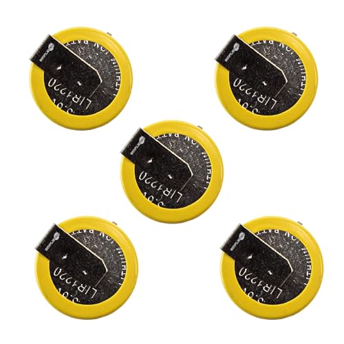 Piles rechargeables LIR1220 Li-Ion 3.6V bouton à souder coudées pour circuit imprimé