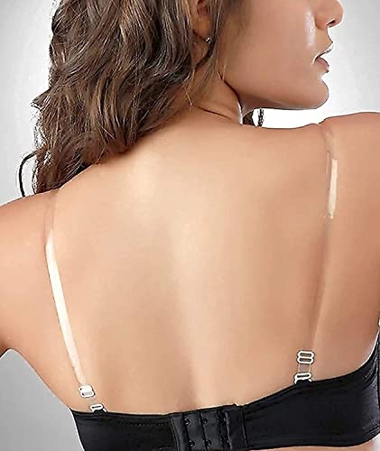 Image of eDESIRE Women's Invisible Clear Adjustable Shoulder Transparent Silicone Bra Straps | Bra Straps Only, Free Size