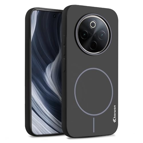 Image of KARWAN️ Magnetic Wireless Ultra Slim-Fit Back Case Cover for Vivo Y300 PRO / T4 / IQOOZ10 |Hard PC Case Cover| Ultra-Thin & Light Weight with [Ultra Premium Feel] Case (6.77 inch) (Black)