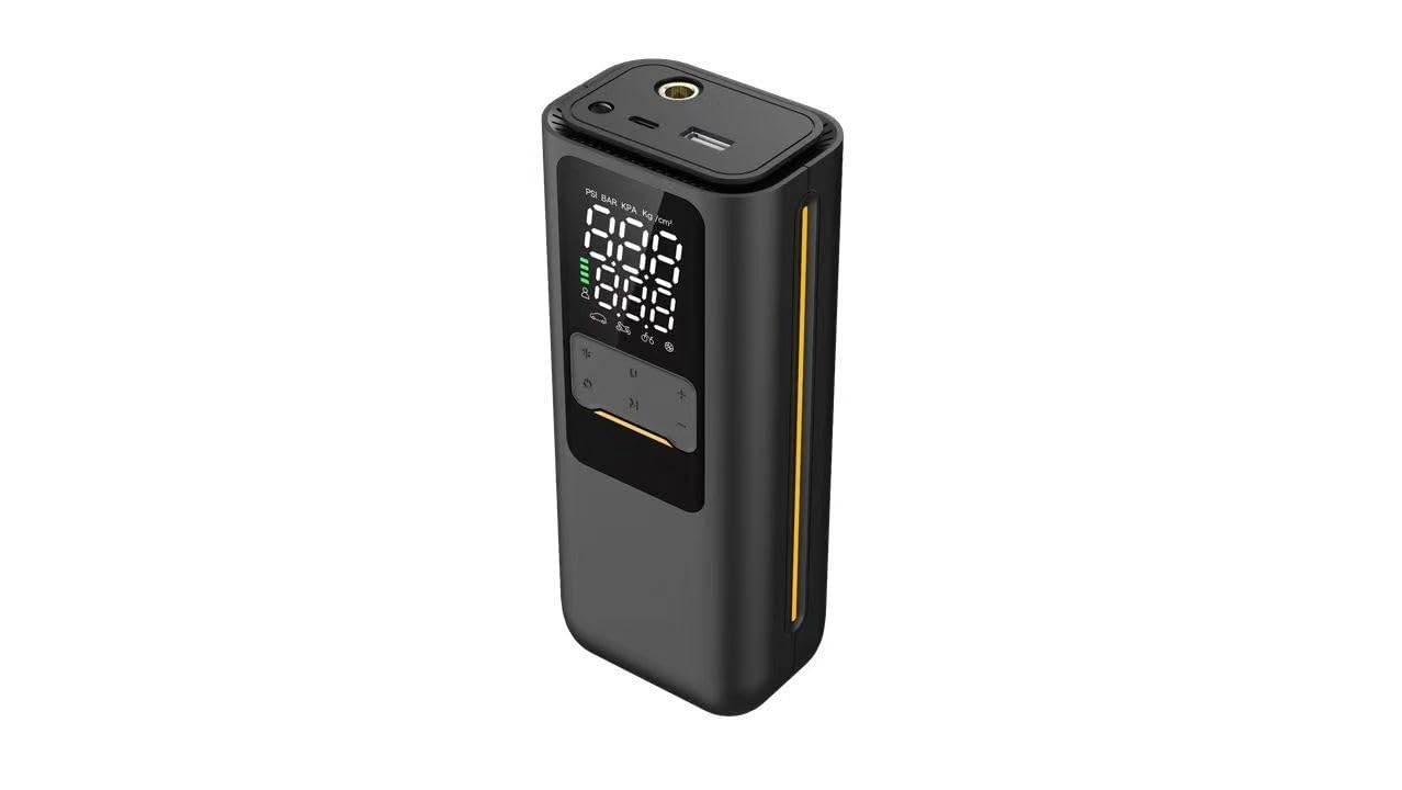 BL-01 Mini Cordless Tire Inflator 120 PSI USB-C Rechargeable Brushless Air Pump with Digital Pressure Gauge and Auto