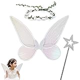 【Schmetterlings-Feenflügel】Faltbare Engelsflügel in Schmetterlingsform für Kinder und Mädchen mit elastischen Schulterumfangsgurten Fotografie-Requisiten für eine Party, zum Beispiel Halloween-Anziehparty und Strandvertuschung, Tanzparty, wie ein Schmetterling.