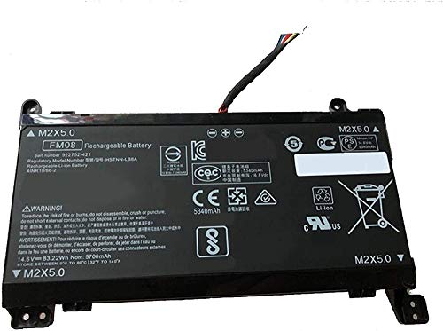 Batterie FM08 pour HP Omen 17-AN014NG 14.4V 86Wh avec connecteur 12 câbles