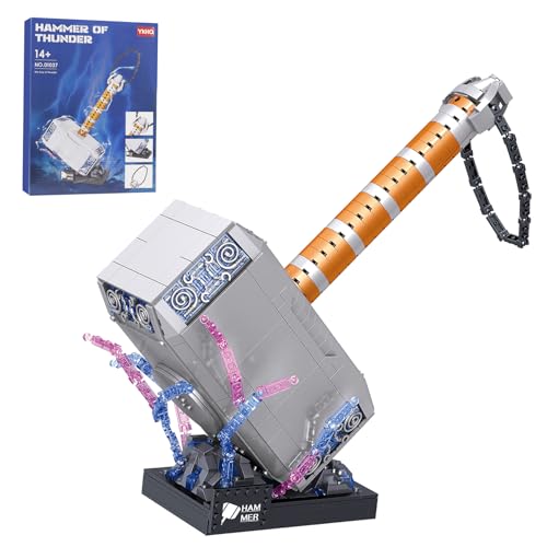 SZRUIZITEC 975PCS Thor Battle Hammer Building Blocks Toys,Creative Super Hero Building Set, Best Gift for 14+ Boys, Girls or Adults