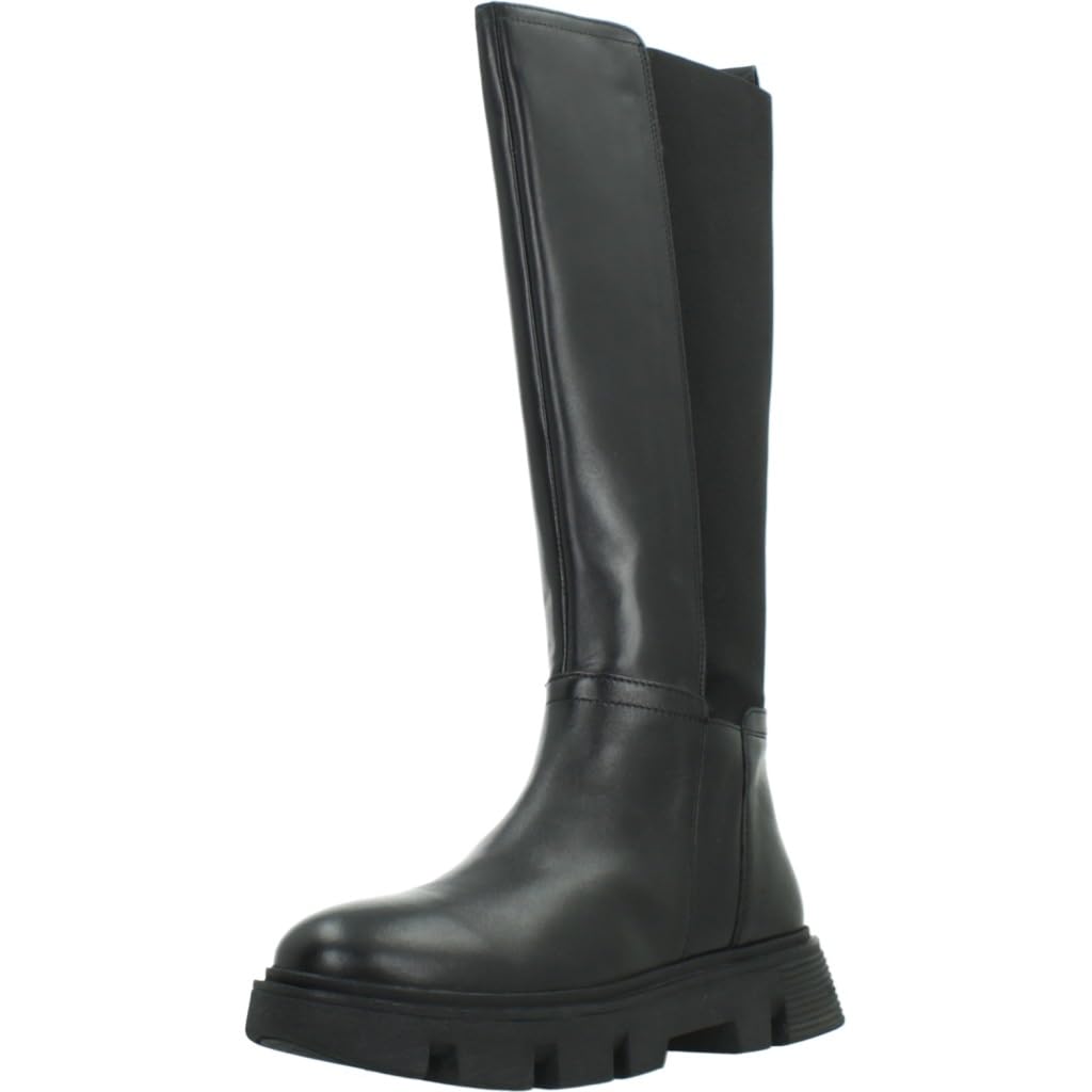 Geox Mujer D Vilde D Fashion Boot, Negro, 36 EU