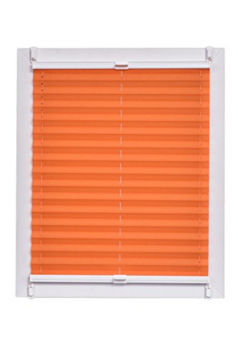 Store plissé orange 90x150 cm Klemmfix Wohn-Guide pour fenêtre sans perçage - 2