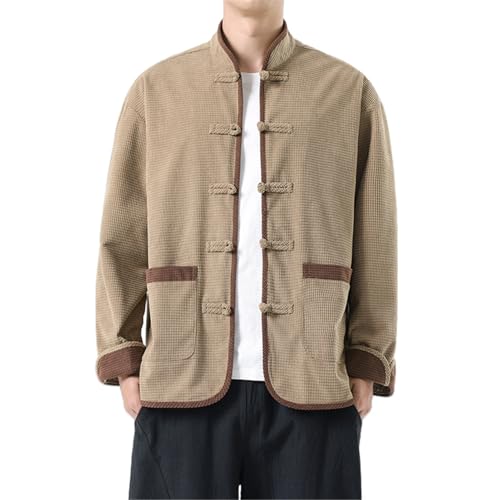 Veste vintage pour homme au style chinois pour un look urbain et chaleureux