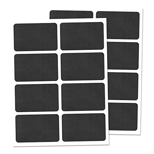 160 Pièces, Étiquettes Autocollantes pour Bocaux, Tableau Noir Effaçable - 60 x 40 mm
