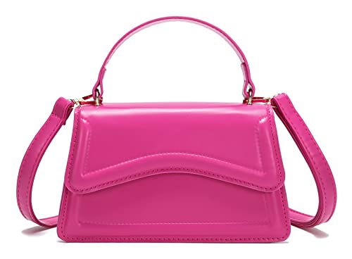 SHUIANGRAN Stylish and Simple Crossbody Bag Small Square bag Purses for Women Satchel Shoulder bag Bag Purse Hot pink