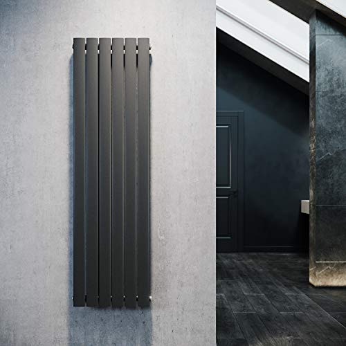 ELEGANT Design Flach Heizkörper 1600 x 462 mm Antrazit Badheizkörper Einlagig Heizkoerper Vertikal Paneelheizkörper