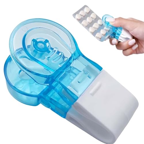Addein Portable Pill Popper for Blister Packs with Storage Case One-Hand Tablet Remover Tool Compact Pill Extractor for Elderly Arthritis Weak Hands Travel Friendly Tablet Dispenser