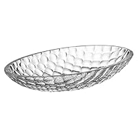 Crystal Bohemia Glasschale - 320 × 190 × 56 mm, spülmaschinenfest, kratzfest & hitzebeständig - Servierschale aus Kristallglas für Obst, Salat, Snacks & Desserts - Ideal für Küche, Buffet & Deko