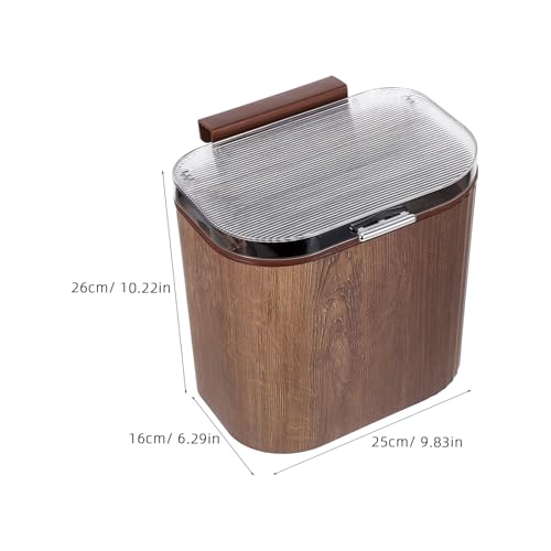 Caneca de basura colgante de pared con tapa ligera miniatura 2