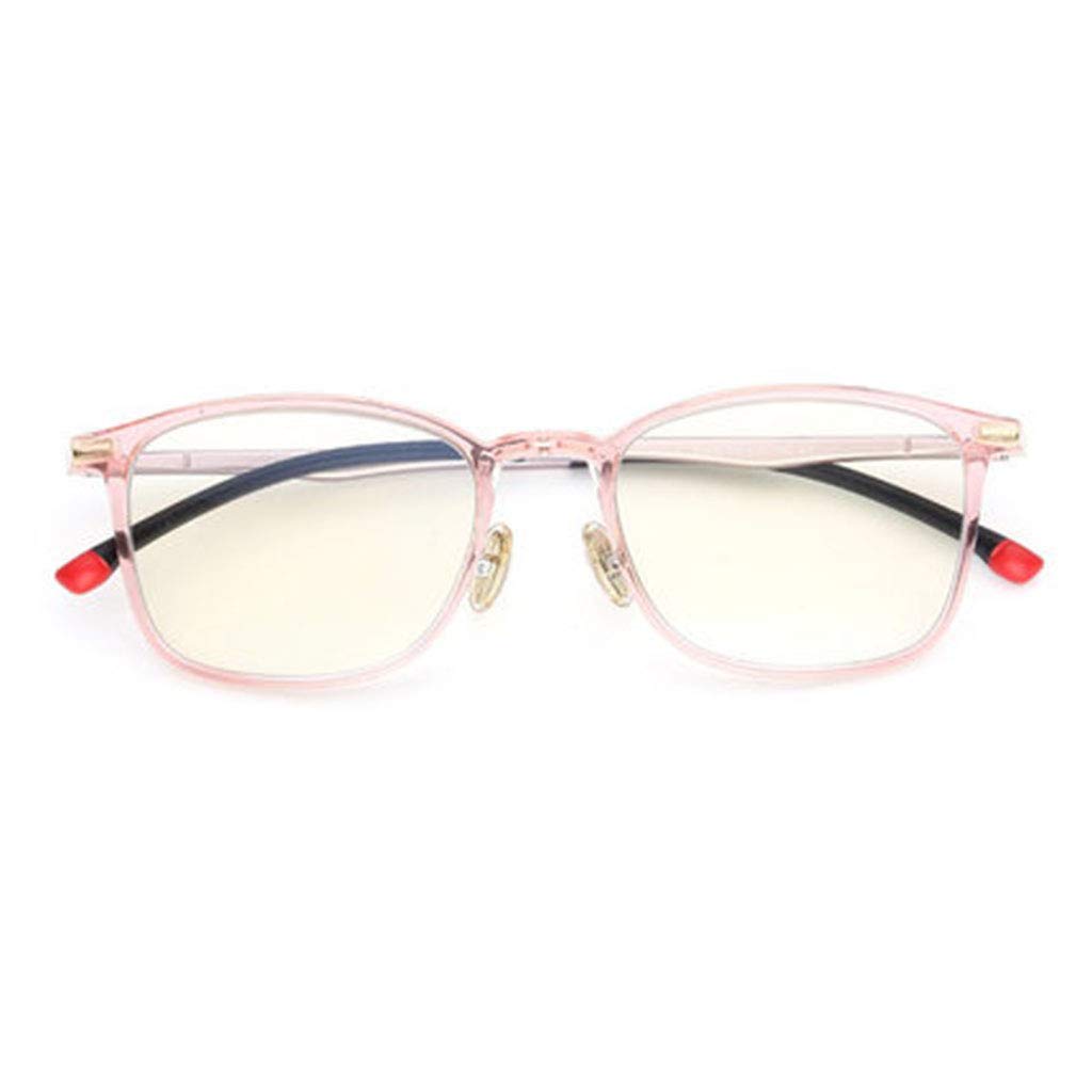 Okulary do czytania Filtr światła niebieskiego Ochrona przed promieniowaniem UV Przeciwzmęczeniowe komputerowe okulary do czytania Ultralekkie wygodne okulary (Color : Pink, Size : 1)