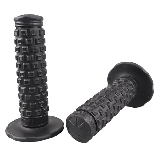 7/8 Dirt Bike Grip Rubber Anti-Slip Universal Motorcycle Grips Handlebar Racing Grip for Motocross Mini Bike Surron Light Bee x Grips KLX110 YZ450F XR50 CRF80 Motocross Grips (Black)