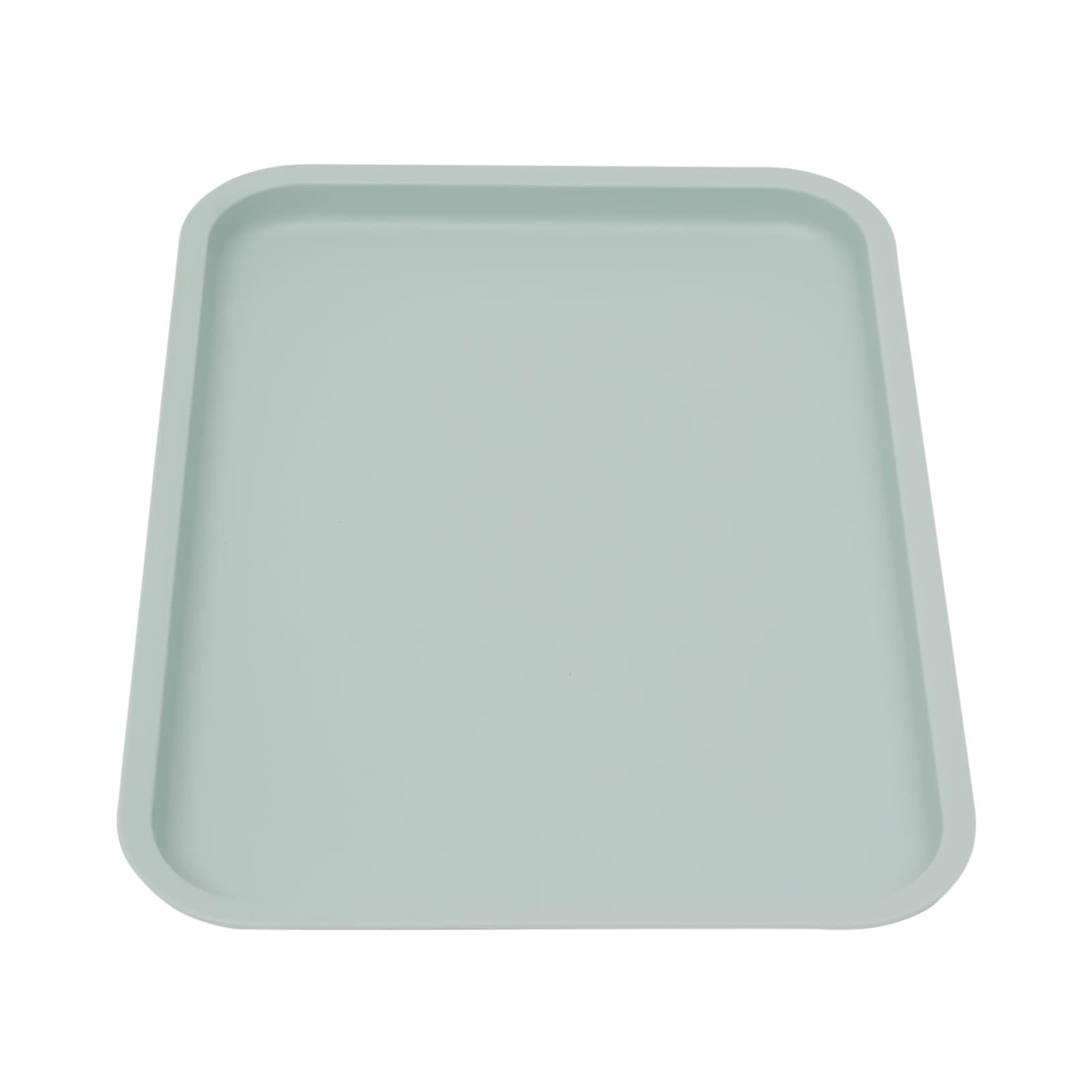 Lot de 24 Plateaux de Service en PP, Compatibles Lave-Vaisselle et Micro-Ondes, 36 x 27cm, pour Fast-Foods, Restaurants, Cafétérias (Bleu)