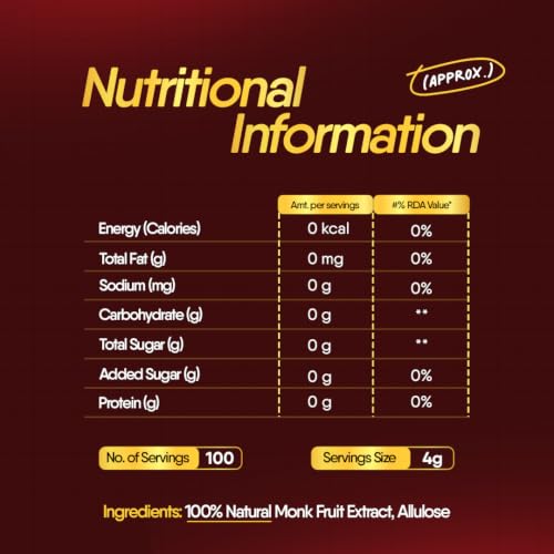 Image of Trunativ Everyday Sweet Gold | Allulose & Monk Fruit Sweetener Powder Loose Sugar | Zero-Calorie Sugar Substitute | 1:1 Sugar Replacer for Cooking & Baking | Keto & Diabetic Friendly | 400g (Pack of 1)