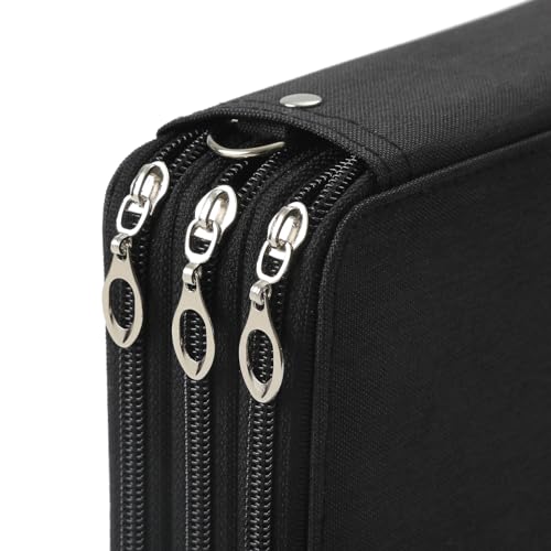 Image of Portable Colored 72 Slots Pencil case Organizer with Printing Pattern for Watercolor Pens, Pencil Case Organizer for Artist