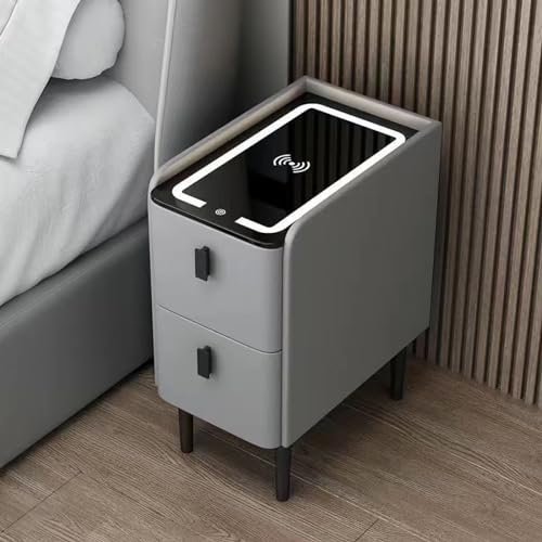 FBHDKJNFG mesas de Noche, Muebles de cabecera, for Bedroom Stylish End Side Table with Lights Premium Nightstand