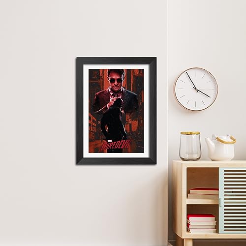 Image of TenorArts Daredevil Poster with Quotes Comics Photo Frame Painting With Black Wooden Textures (12inches x 9inches)