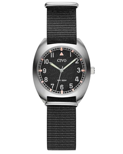 CIVO Reloje Hombre Militares Analogico: Elegante Impermeable Hombre Negro CIVO Reloje Hombre Militares Analogico: Elegante Impermeable Hombre Negro