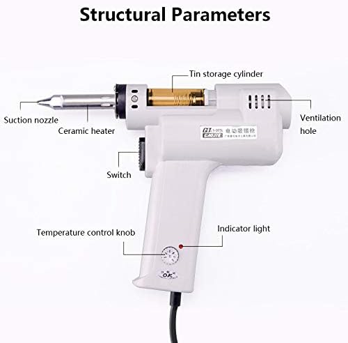 Soldering 110V /220V Electric Vacuum Desoldering Pump Solder Sucker Gun Heating Core Suction Tin Gun S-993A Torch Core Iron Core 90W - (Color: S993, Plug Type: US)