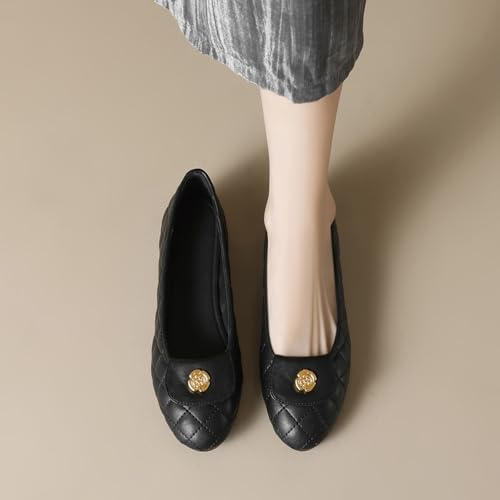 SWDZM Women's Flats Shoes Round Toe Ballet Dressy Flats Comfortable Slip On Walking Shoes4