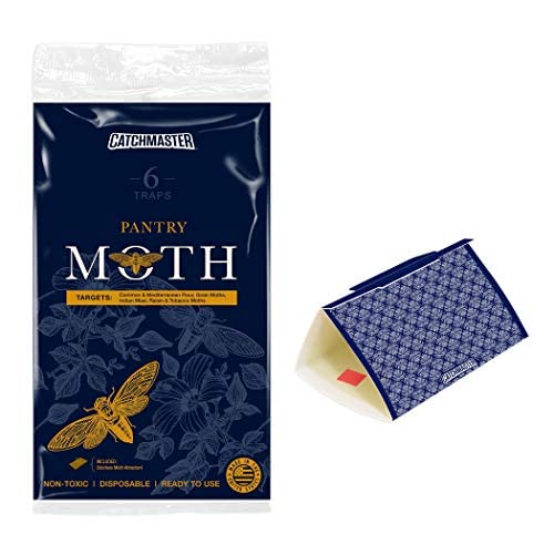 Decorative Pantry Moth Trap By Catchmaster - 6 Count, Ready To Use Indoors. Food Storage Premium Pest Insect Bug Infestation Pheromone Bait Odorless Attractant Lure Easy Non-Toxic #TOP5