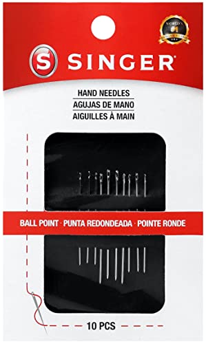 knit sewing needles - SINGER 01425 Ball Point Assorted Hand Needles - Darners, Embroidery & Sharps, 10-Count