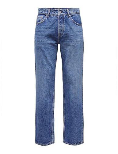 Jean straight Only & Sons Onsedge Bromo pour homme en coton denim