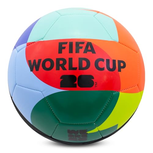 Hy Pro FWC26   Balón de fútbol con licencia oficial de FWC26, tamaño 5, con logotipo oficial del torneo y diseño de trofeo, regalos de fútbol para niños con gráficos de la Copa Mundial de la FIFA 2026